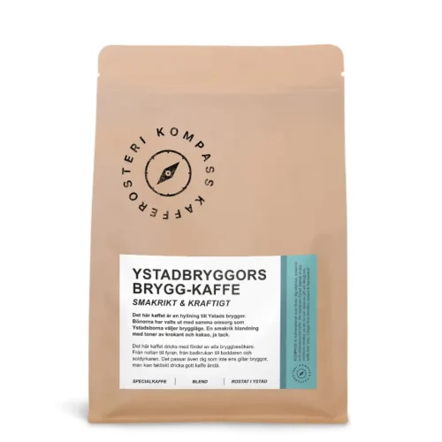 kaffe ystadbryggors bryggkaffe från kompass kafferosteri smakrikt & mörkt