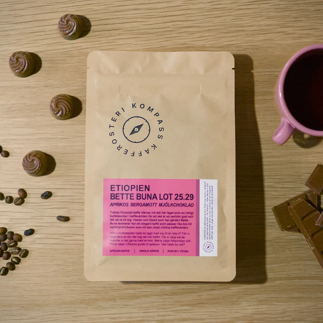 En påse Bette Buna - tvättat kaffe från Etiopien