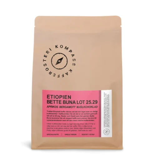 En påse ljusrostat Etiopien Bette Buna från Kompass kafferosteri